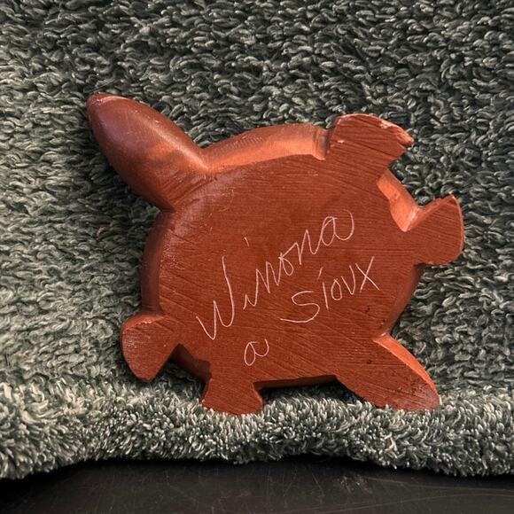 Vintage Native American Hand Carve Turtle Fetish Figurine - Sioux - Picture 6 of 6